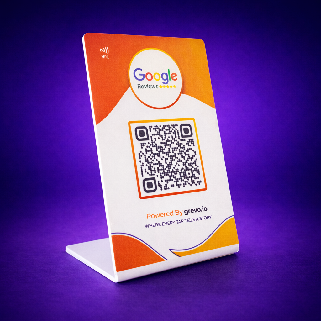 Display Stand Google Review (Orange)